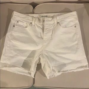 white denim shorts